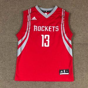 Adidas James Harden Houston Rockets NBA Jersey #13 Red Youth Medium